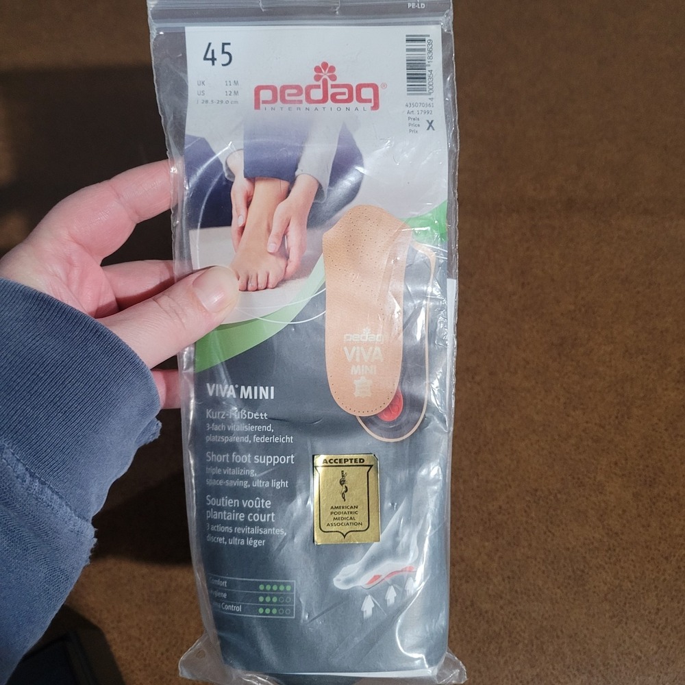 Pedag VIVA Mini Leather 3/4 Insole Insert Men's Sz 12 Tan Anatomically Correct